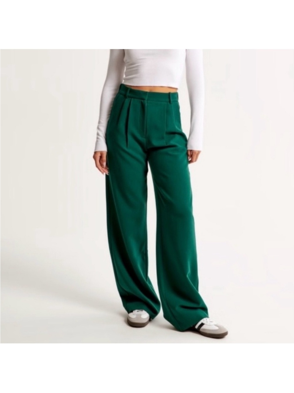 Abercrombie & Fitch Sloane Tailored Wide-Leg Trousers